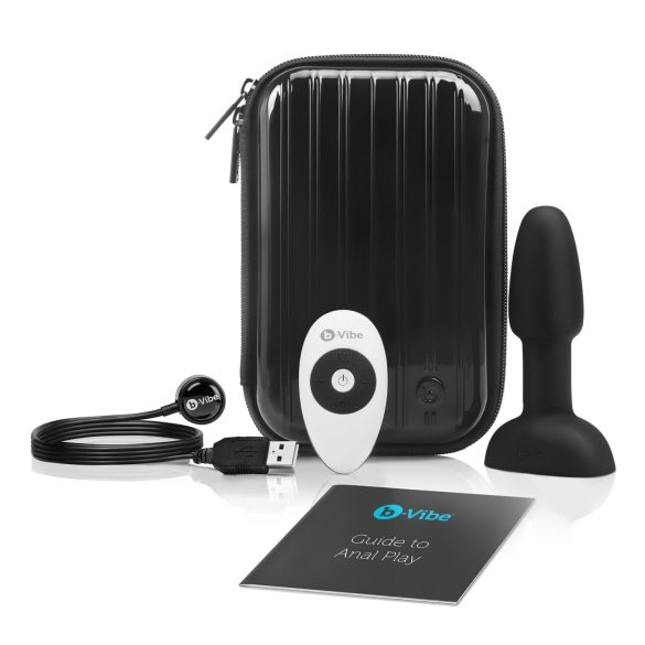 b-Vibe Rimming - anální vibrátor s kuličkami (černý)