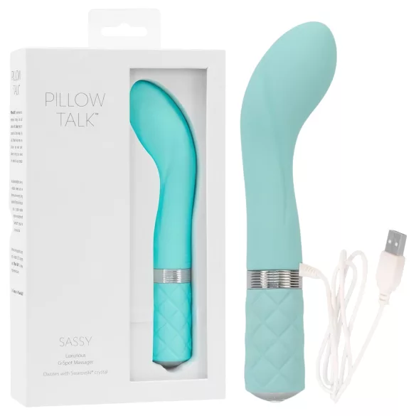 Pillow Talk Sassy - vibrátor na bod G - dobíjecí - tyrkysový