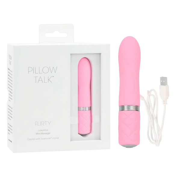Pillow Talk Flirty - akumulátorový tyčový vibrátor (růžový)