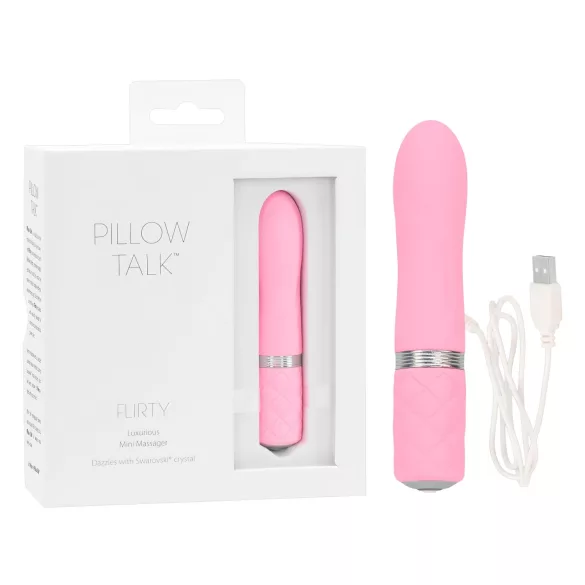 Pillow Talk Flirty - vibrátor na klitoris - dobíjecí - růžový