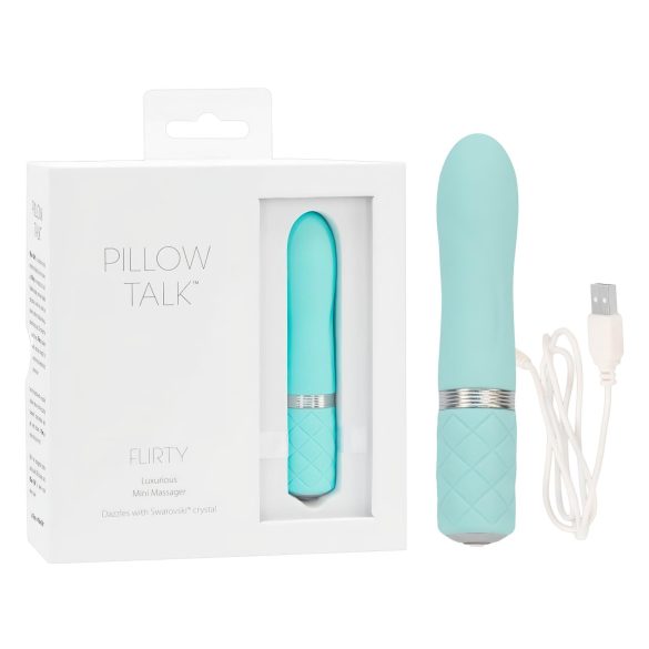 Pillow Talk Flirty - dobíjecí vibrátor - tyčinka - tyrkysová