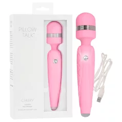   Pillow Talk Cheeky Wand - akumulátorový masážní vibrátor (růžový)