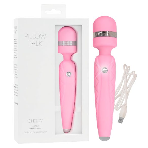 Pillow Talk Cheeky Wand - akumulátorový masážní vibrátor (růžový)