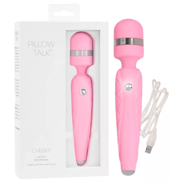 Pillow Talk Cheeky Wand - akumulátorový masážní vibrátor (růžový)