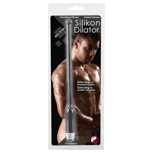 You2Toys - vibrátor dilatátor - silikon, vibrační, černý, 8-11 mm