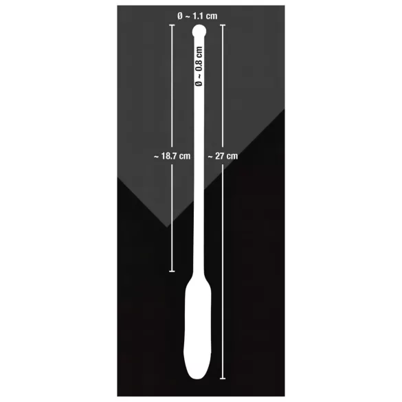 You2Toys - vibrátor dilatátor - silikon, vibrační, černý, 8-11 mm