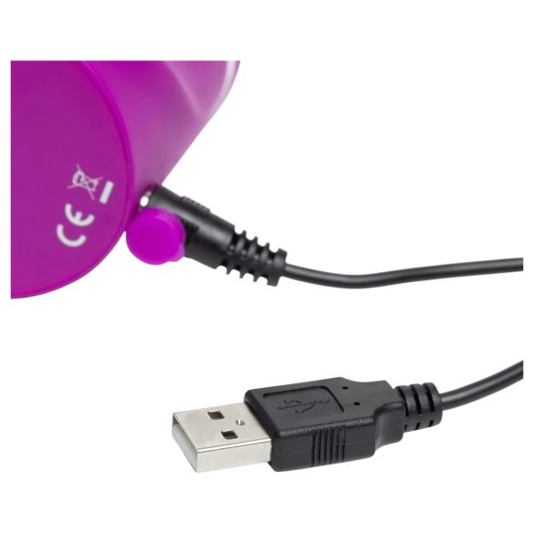 Happyrabbit Curve - voděodolný vibrátor s dráždidlem klitorisu (fialová)