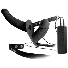 Double Thruster - připínací dvojitý vibrátor - černý