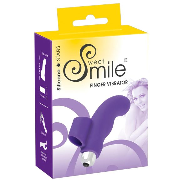 SMILE Prst - vlnkový silikonový prstový vibrátor (fialový)