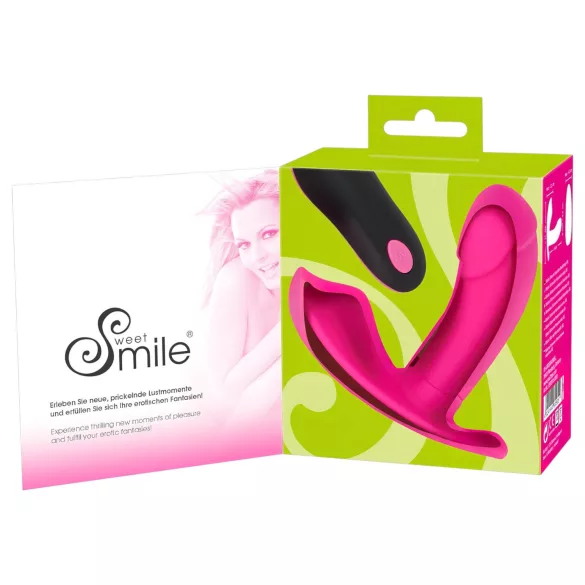 SMILE - dámské vibrační kalhotky - bezdrátové, nabíjecí - růžové