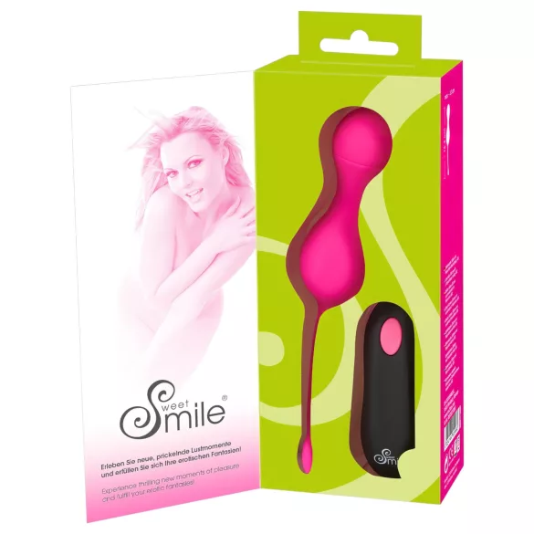 SMILE - vibrační vajíčko na dálkové ovládání - dobíjecí - růžové