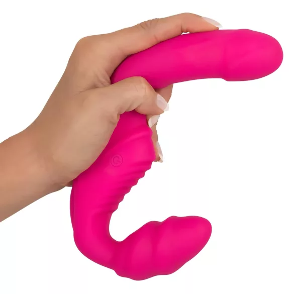 You2Toys - Double2Teaser - připínací vibrátor bez popruhů (růžový)