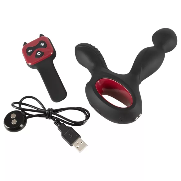 You2Toys - masážní vibrátor na prostatu s rotací a ohřevem - černý