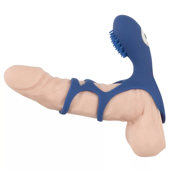 SMILE Couple - vibrační erekční kroužek na penis - dobíjecí, modrý