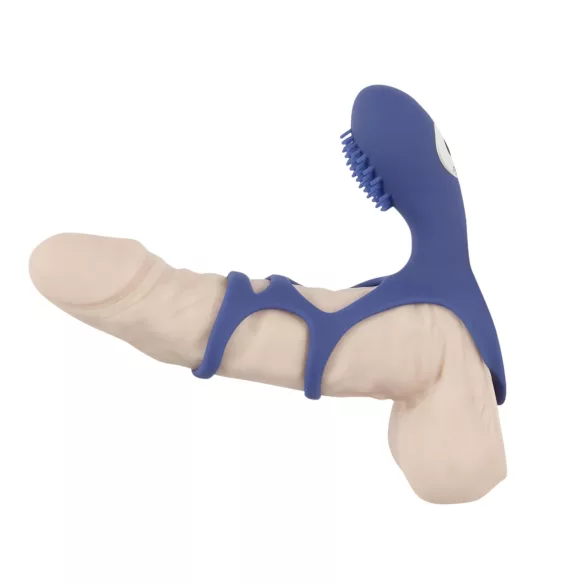 SMILE Couple - vibrační erekční kroužek na penis - dobíjecí, modrý