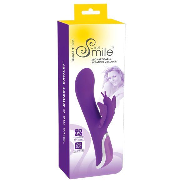 SMILE Rotující Turbo - rotační vibrátor s klitorálním ramenem (fialový)