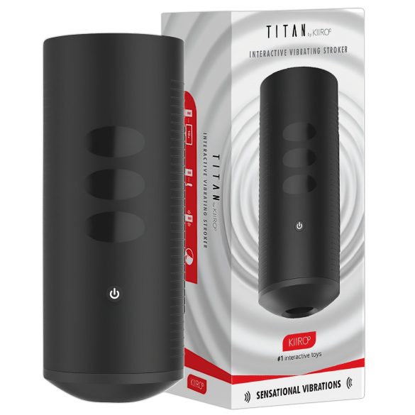 Kiiroo Titan Experience - interaktivní nabíjecí masturbátor (černý)