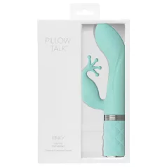   Pillow Talk Kinky - akumulátorový, dvoumotorový vibrátor na bod G (tyrkysový)