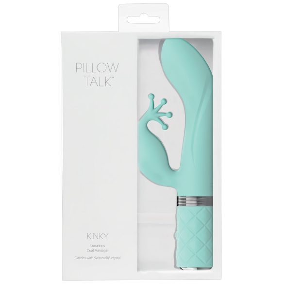 Pillow Talk Kinky - akumulátorový, 2 motorový G-bod vibrátor (tyrkysový)