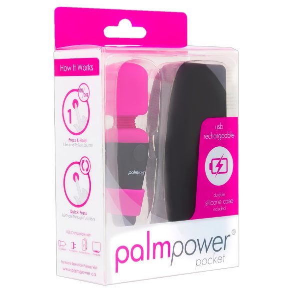 PalmPower Pocket Mini masér (růžovo-černý)