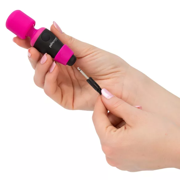 PalmPower - mini masážní vibrátor - kapesní, růžovo-černý