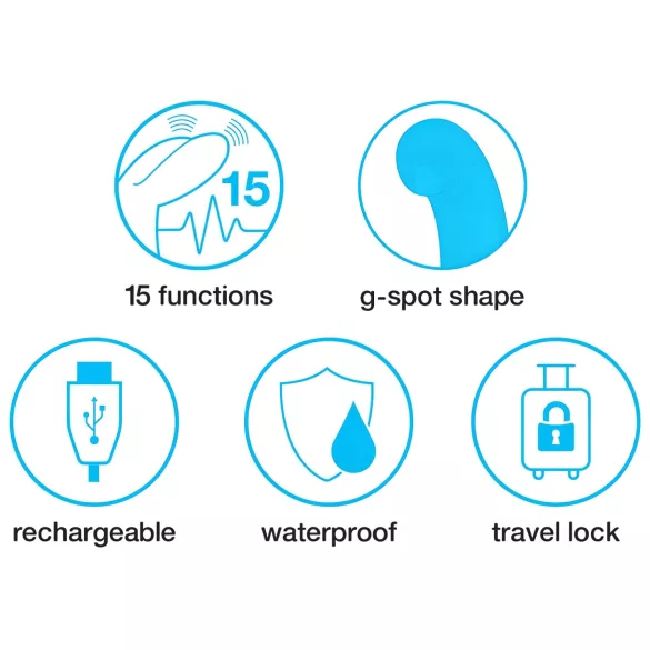 Happyrabbit - vibrátor na bod G - štíhlý - černý