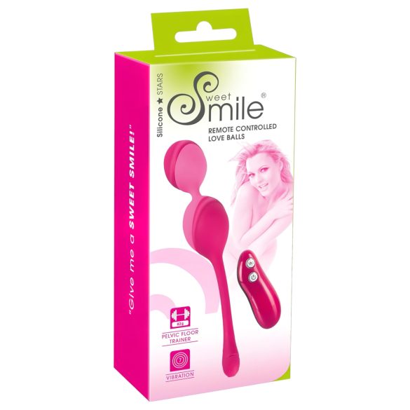 SMILE Lásky koule - vibrační vajíčko s rádiem 82g (růžové)