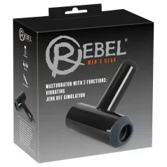   Rebel - masturbátor s vibrací a pohybem nahoru a dolů - akumulátor, černý