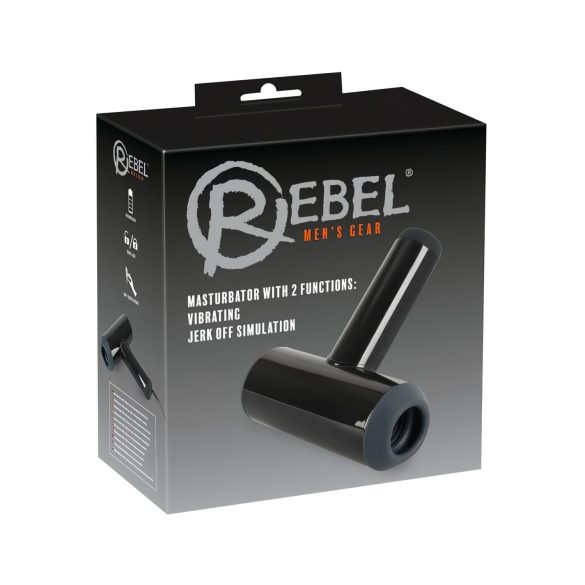 Rebel - dobíjecí vibrátor s pohybem nahoru-dolů (černý)