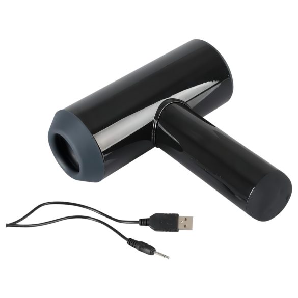 Rebel - akumulátorový, pohyblivý, vibrační masturbátor (černý)