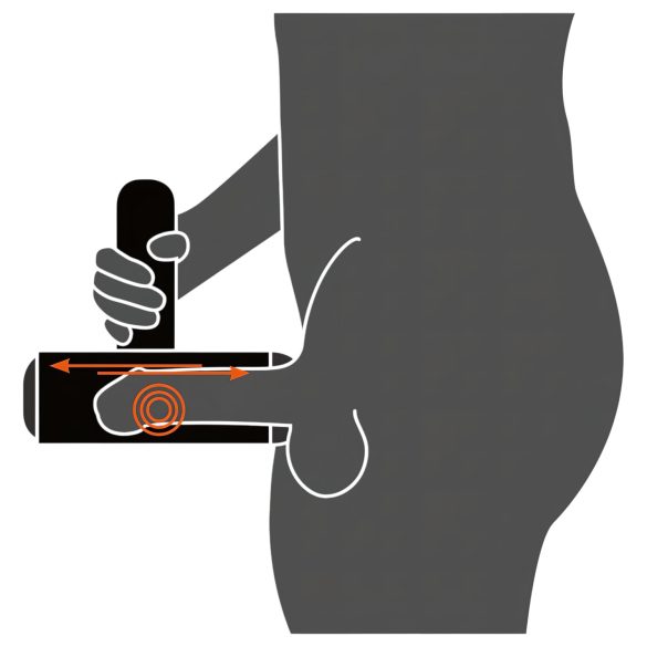 Rebel - akumulátorový, pohyblivý, vibrační masturbátor (černý)