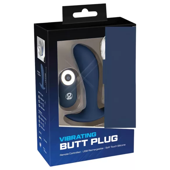 You2Toys - anální vibrátor - dobíjecí, dálkové ovládání - modrý