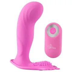   SMILE - vibrační tanga na G-bod - bezdrátový, dobíjecí vibrátor - růžová