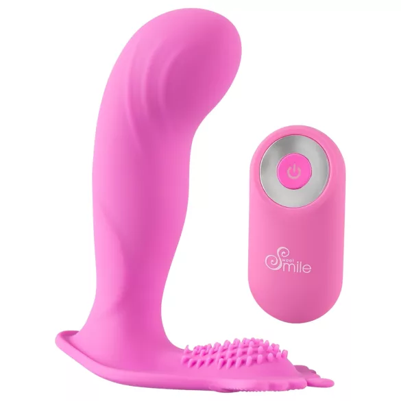 SMILE - vibrační tanga na G-bod - bezdrátový, dobíjecí vibrátor - růžová