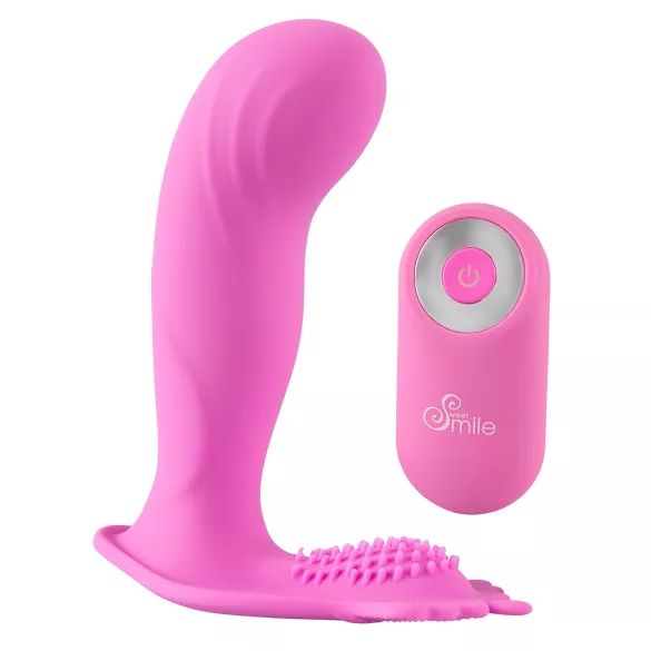 SMILE - vibrační tanga na G-bod - bezdrátový, dobíjecí vibrátor - růžová