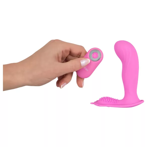 SMILE - vibrační tanga na G-bod - bezdrátový, dobíjecí vibrátor - růžová