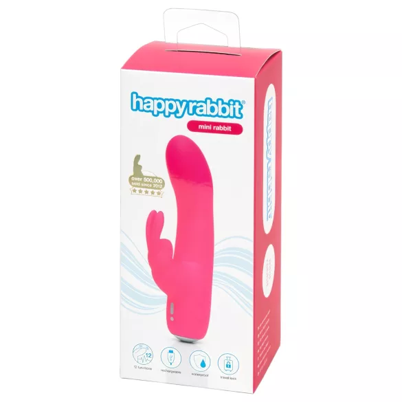 Happyrabbit - mini králičí vibrátor - dobíjecí - růžový