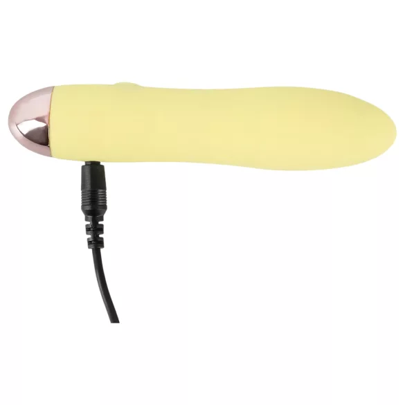 Cuties Mini Yellow - akumulátorový silikonový vibrátor (žlutý)