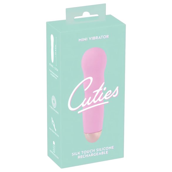 Cuties Mini Rose - vibrátor na klitoris - vlnkovaný - růžový - dobíjecí