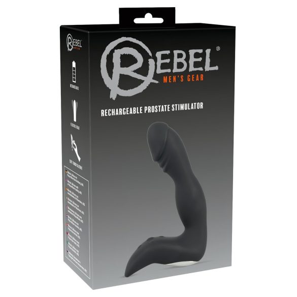 Rebel - akumulátorový prostatický vibrátor ve tvaru penisu (černý)