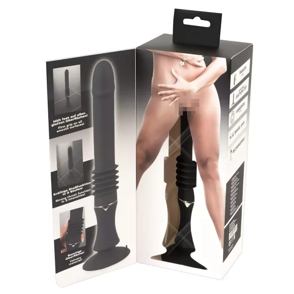 You2Toys Fucking Machine - přirážecí vibrátor s přísavkou (černý)