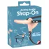 You2Toys - Strap-On - připínací dvojitý vibrátor (tělová barva)
