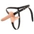 You2Toys - Strap-On - připínací dvojitý vibrátor (přírodní)