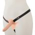 You2Toys - Strap-On - připínací dvojitý vibrátor (přírodní)
