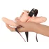 You2Toys - Strap-On - připínací dvojitý vibrátor (tělová barva)