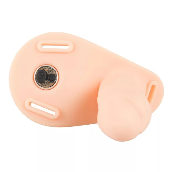 You2Toys - Strap-On - připínací dvojitý vibrátor (tělová barva)