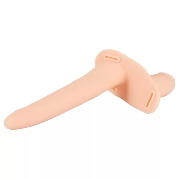 You2Toys - Strap-On - připínací dvojitý vibrátor (tělová barva)