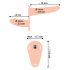 You2Toys - Strap-On - připínací dvojitý vibrátor (přírodní)