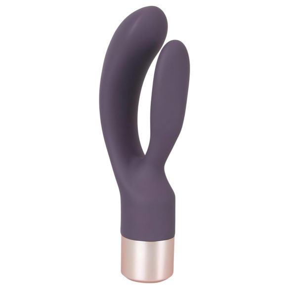 You2Toys Elegant Double - dobíjecí vibrátor s raménkem na klitoris (fialový)