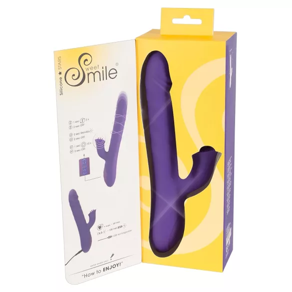 Smile Pearl - vibrátor s perličkami - fialový